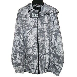 Time‎ Space White Camo Tree Zip Up Hoodie Utility Jacket Mens Medium New